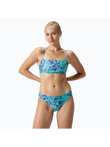 Női kétrészes fürdőruha Speedo Printed Adjustable Thinstrap hapuna kék. Méret: 34 kék