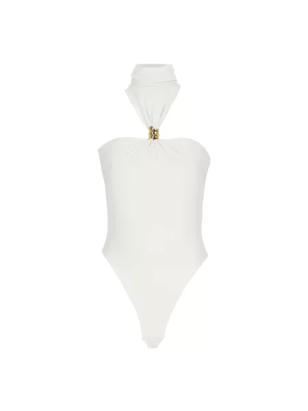 Koszulka Elisabetta Franchi z dżerseju biała