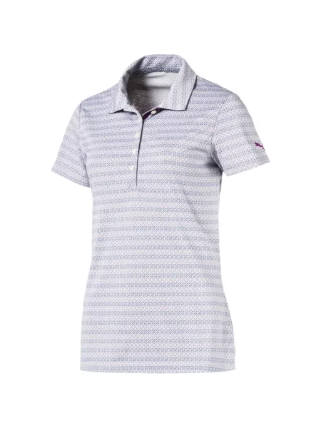 Tricou polo Puma cu imagine cu imprimeu geometric gri