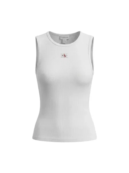 Top Calvin Klein bez rękawów biały