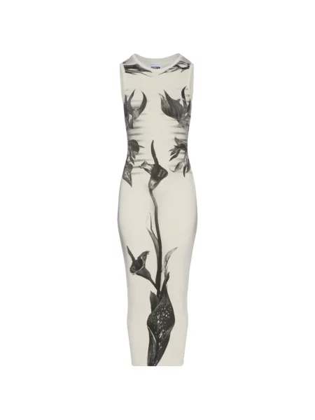 Midi šaty Jean Paul Gaultier biela