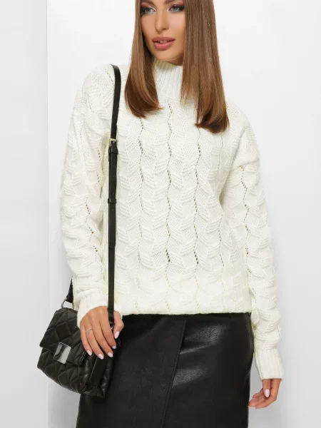 Светр MarSe молочний вовна/поліестер