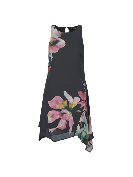 Desigual Rochie de zi VEST_NALA_ASIMETRICO Egg Fit negru
