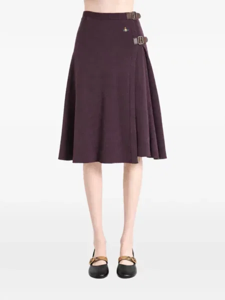 Fustă Vivienne Westwood cu cataramă violet