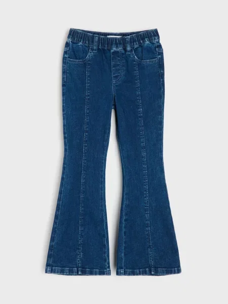 Sinsay jeggings flare se sepraným efektem námořnická modrá