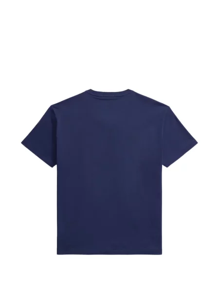 Tricou polo Polo Ralph Lauren cu glugă cu blană cu broderie roșu