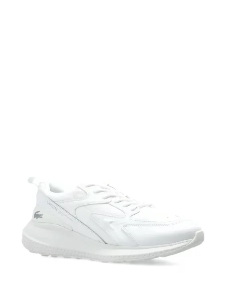 Sneakerși Lacoste cu șireturi din dantelă alb