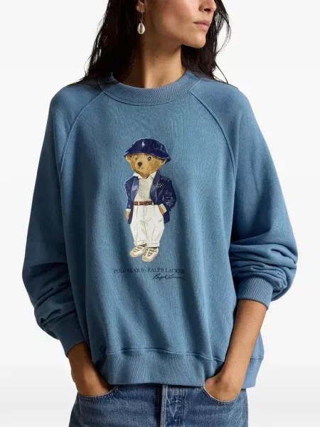 Велурени бягане с яка чорапи Polo Ralph Lauren синьо