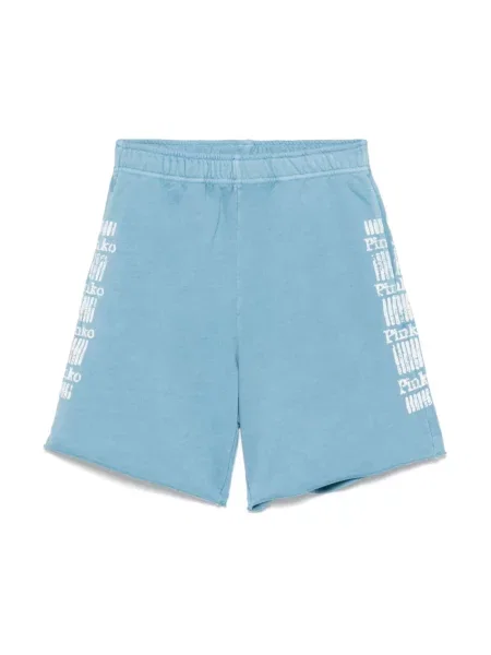 Pinko szorty z nadrukiem high waist niebieski