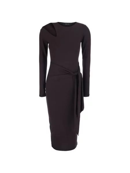 Rochie midi Federica Tosi cu legături maro