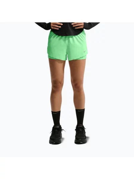 Pantaloni scurți de alergare pentru femei Nike Swift Mid-Rise illusion green verde