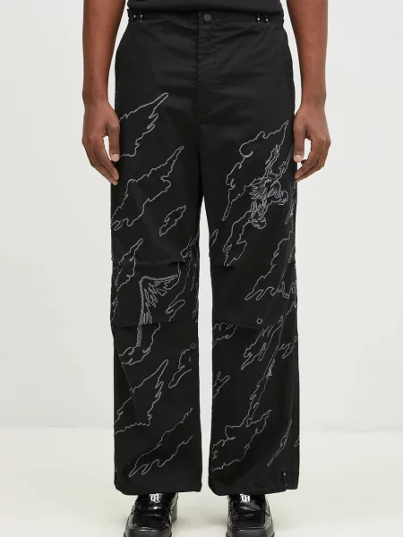 Hlače Maharishi Dpm: Sparse Bonsai Snopants ravni kroj crna