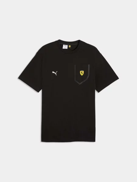 Футболка PUMA Ferrari Tech Tee комбінований верх чорний