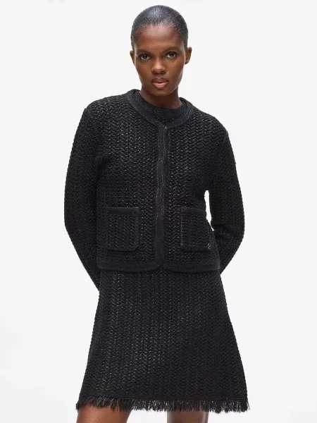 Karl Lagerfeld cardigan din amestec de lână negru