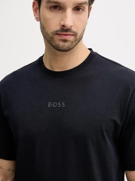 Футболка BOSS Green Tee 10 з принтом чорний