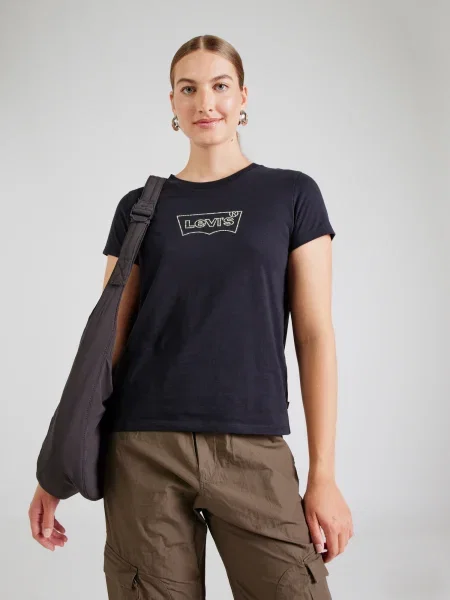 LEVI'S ® Majica / srebrna črna