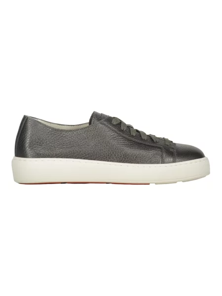 Sneakersy Santoni skórzane szare