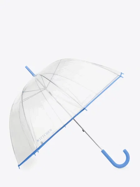 Parasol transparentny niebieski