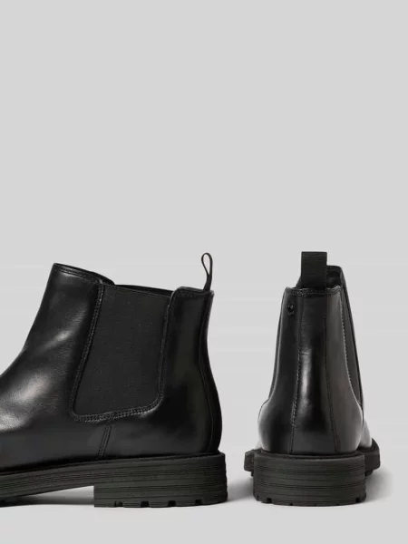 Buty chelsea z elastyczną wstawką model ‘WHOSKINS’ Jack & Jones czarne