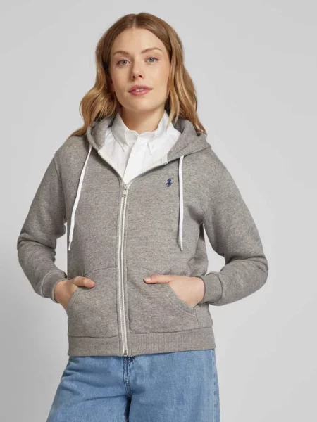 Polo Ralph Lauren Bluzy Kobieta S Full Zip Up Hoodie szary