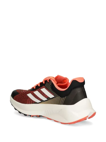 Sneakersy Adidas Terrex w paski z nadrukiem skórzane czarne
