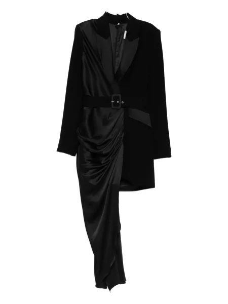 Rochie mini Silk Love & Lace de mătase de costum negru