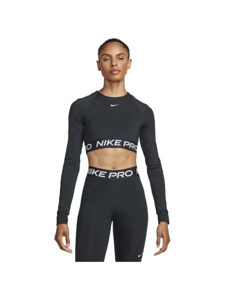 Dámske tréningové tričko s dlhým rukávom Nike Pro Dri-Fit black/white čierna