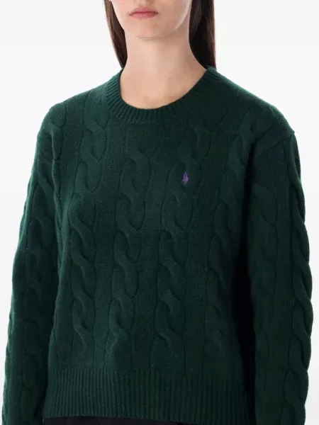 Top Polo Ralph Lauren cu decolteu rotund verde