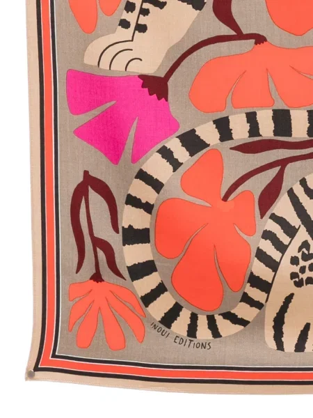 Fular Inoui Editions cu model floral cu imagine