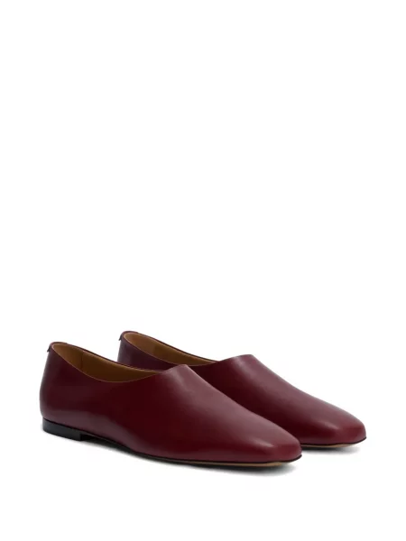 Balerini Jil Sander din piele roșu