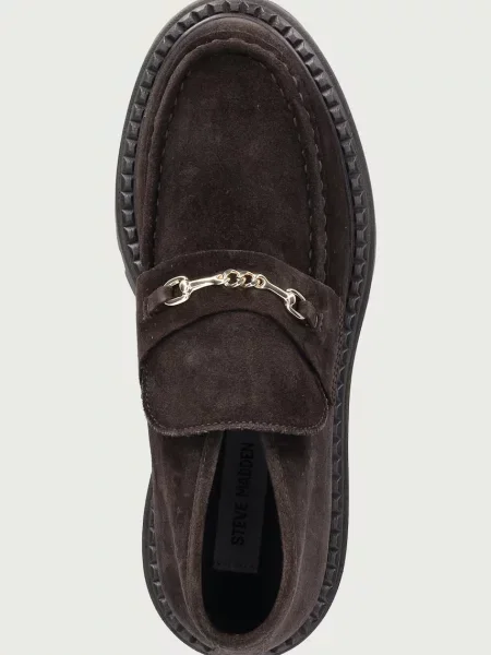 Velúr félcipő Steve Madden barna