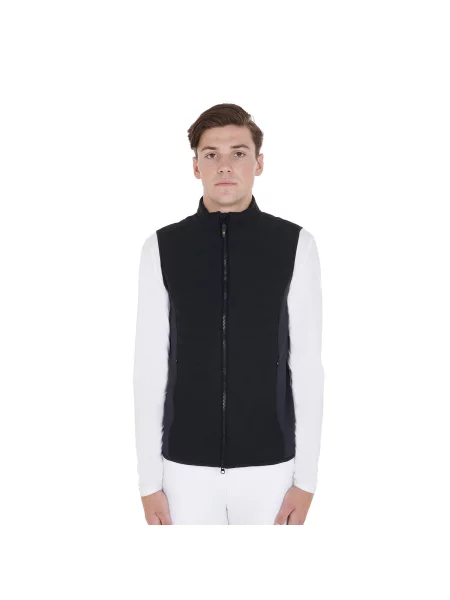 Kamizelka slim fit z tkaniny technicznej czarna
