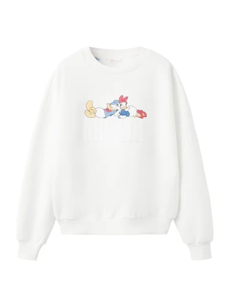 MANGO KIDS Mikina Pdchill / modrá / červená / offwhite béžová