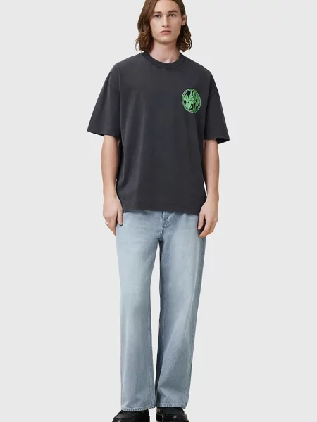 AllSaints tricou din DISTORTION cu imprimeu gri