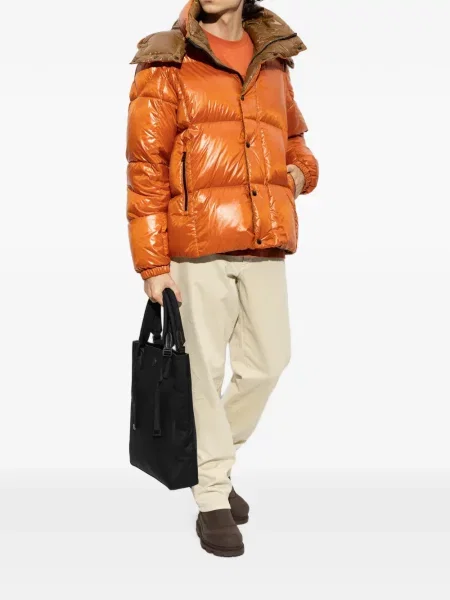 Geacă cu puf Moncler portocaliu