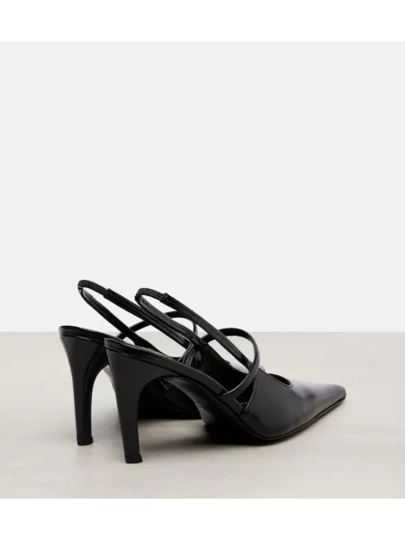 Pantofi cu toc Toteme din piele slingback negru