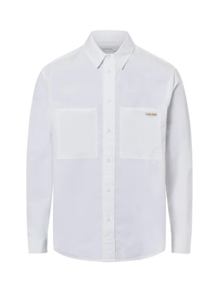 Calvin Klein Jeans Koszula Mężczyźni Regular Fit jednolity M biały
