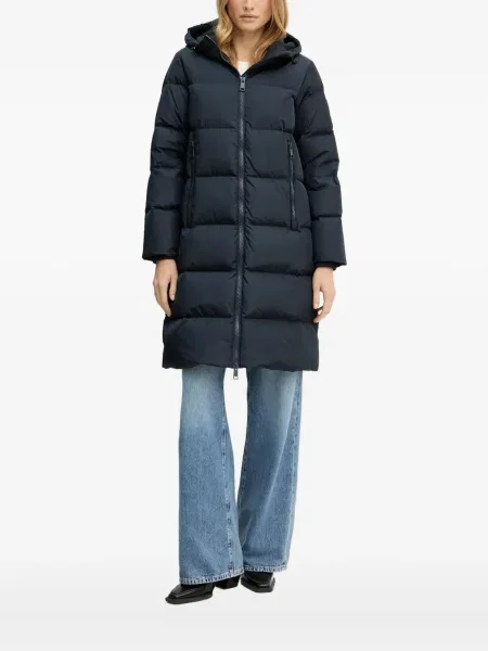 Palton Armani Exchange cu glugă albastru