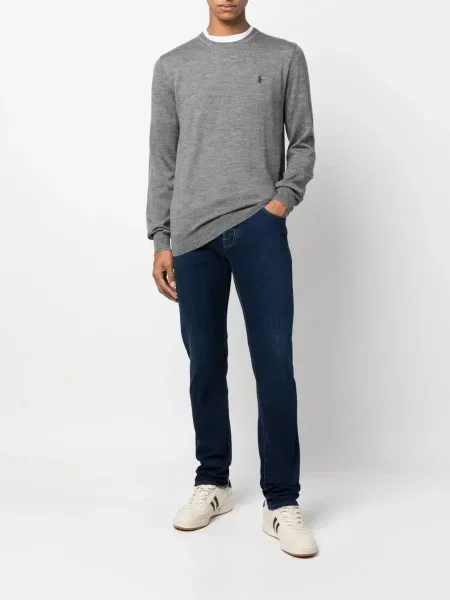 Μακρύς πουλόβερ Polo Ralph Lauren γκρι