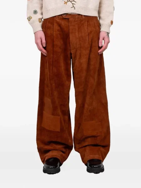 Pantaloni Story Mfg. de catifea cord maro