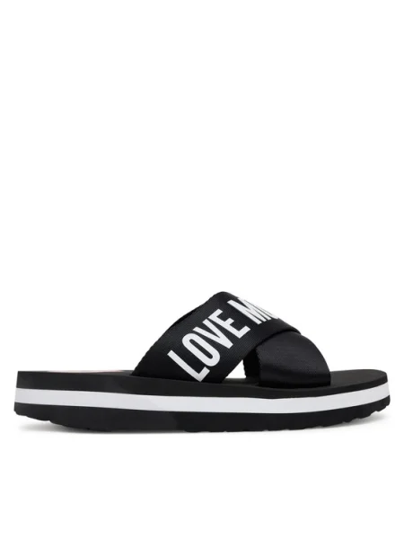LOVE MOSCHINO Šľapky čierna