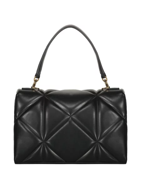 Torbica Love Moschino prošivena s autogramom crna