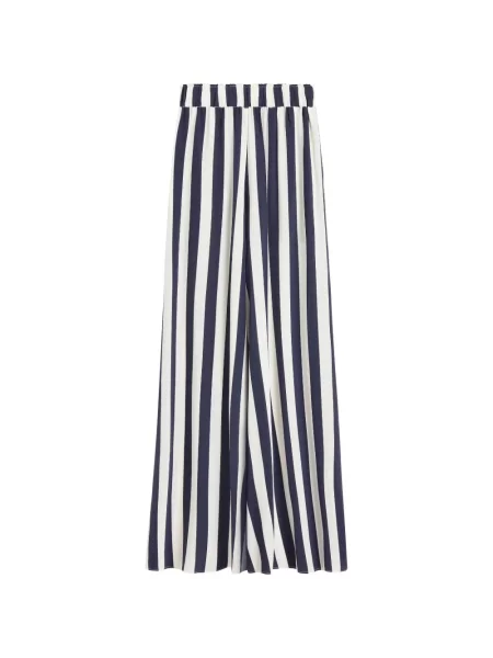 Pantaloni palazzo Bondi Born de mătase albastru