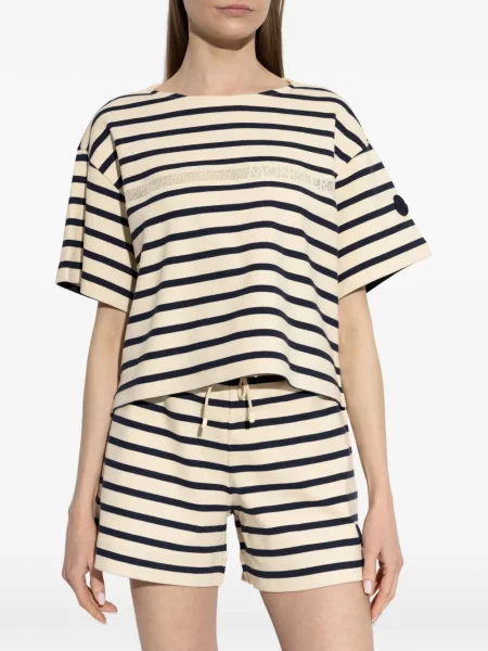 Tricou Moncler cu dungi cu imagine
