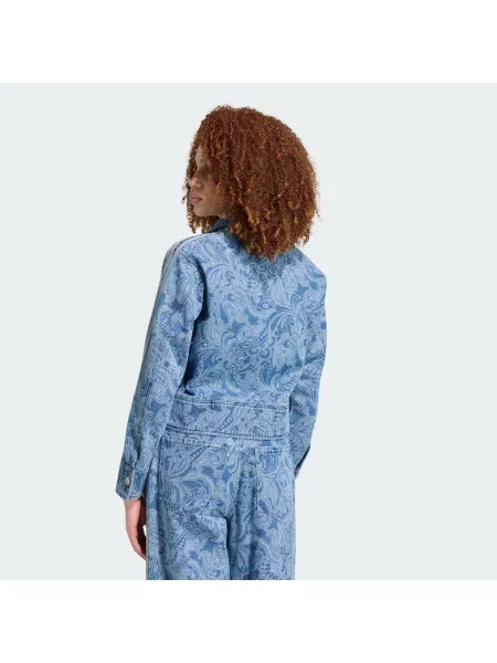 DŻINSOWA BLUZA DRESOWA ADIDAS LIBERTY LONDON FIREBIRD niebieska