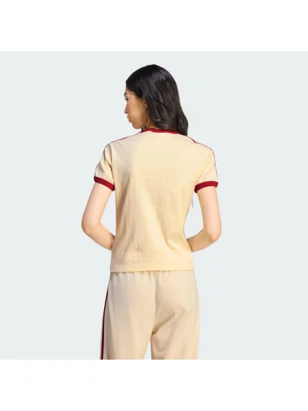 Koszulka Pinstripe Short Sleeve Slim żółta