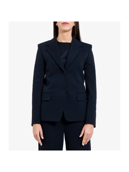 Żakiet o kroju regular fit z mieszanki bawełny model ‘GINNASTA’ Weekend Max Mara niebieska