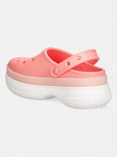 Crocs papucs Classic Frosted Stacked Clog rózsaszín