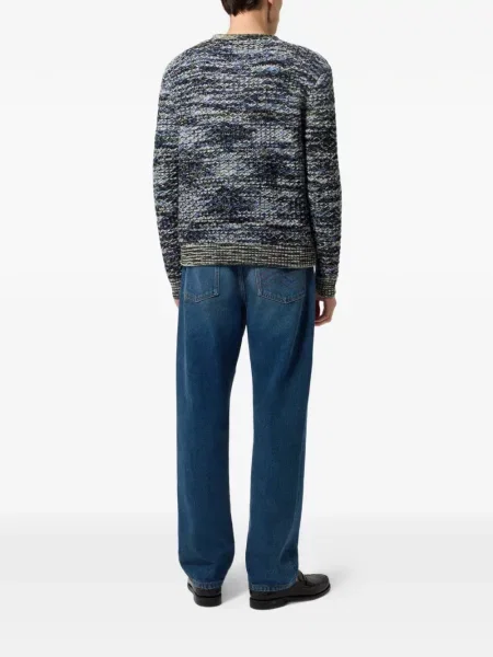 Pulover Missoni cu decolteu rotund albastru