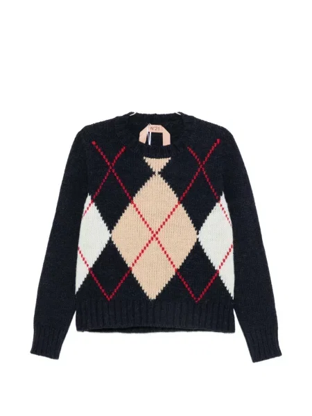 Pulover N°21 cu model argyle albastru